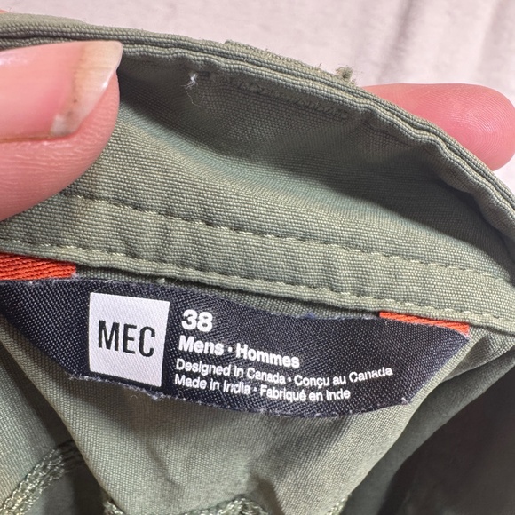 MEC Cargo Shorts Mens Size 38 Army Green Hiking Gorpcore Nylon Walking - Picture 5 of 13